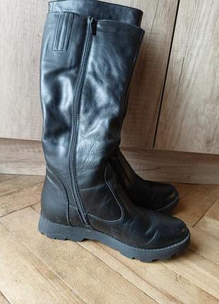 Сапоги зимние (европейка) кожаные высокие