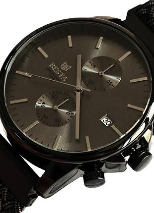 Часы besta mars black & gray nylon, 2 ремешка