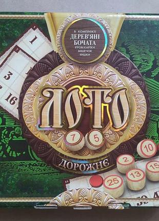 Игра настольная danko toys "лото дорожнє" (лото дорожное) деревянные бочонки (укр) (dtg51u)