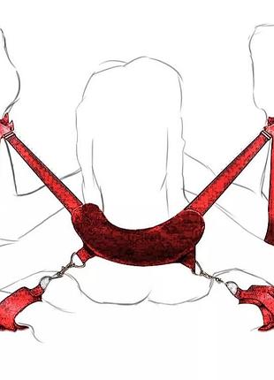 Інтимні наручники для ігор універсальний червоний