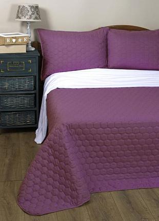 Покрывало стеганое lotus 175х220 comb фиолетовый