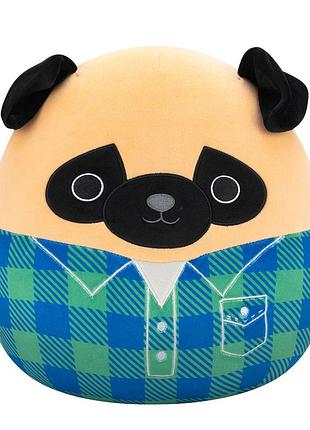 Мягкая игрушка squishmallows – мопс принц (30 cm)