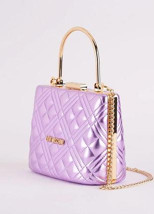 Сумка клатч love moschino лілова