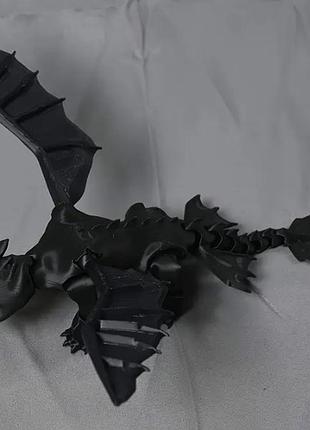 3 d подвижная модель игрушка фигурка пластик дракон черный беззубик приручить дракона