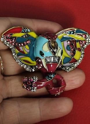 Брошка брошка слон слоник морда