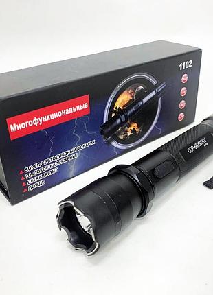 Многофункциональный тактический электро фонарик с отпугивателем police bl-1102