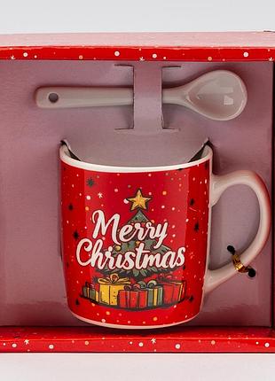 Чашка з ложкою новорічна різдвяні подарунки 175 мл 19250-015
