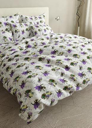Постільна білизна бязь лаванда двоспальний євро