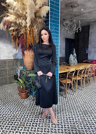 Платье шелковое макси в цветах