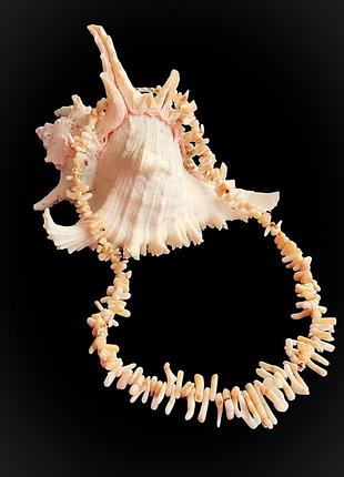 Натуральний корал. намисто довге з натурального коралу. корал кольє.