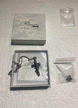 Женская серебряная цепочка с крестиком 925 пробы(с местом под прах), amazon, германия