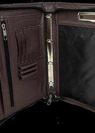 Папка деловая для докумнетов из искусственной кожи exclusive темно-коричневая