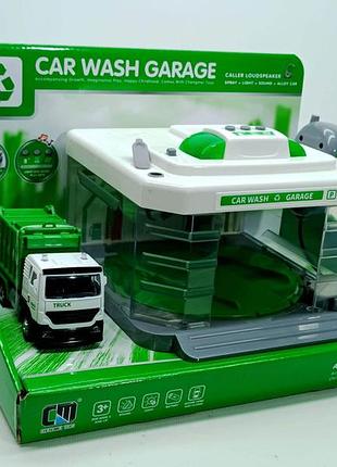 Ігровий набір shantou «гараж автомийка сміттєвоз» clm-887-2