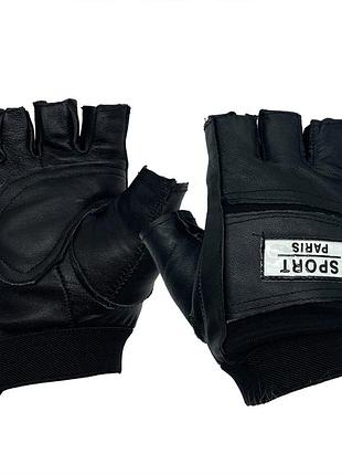 Рукавички для важкої атлетики та фітнесу gym sp ne-lg-32-l, розмір l