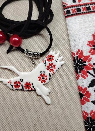 Аист кулон чокер