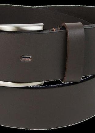 Широкий мужской кожаный ремень skipper, украина темно-коричневый