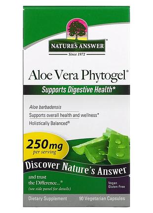 Nature's answer, фитогель алоэ вера, 250 мг, 90 растительных капсул