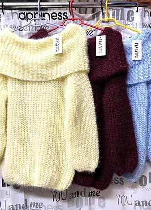 Свитер женский, пушистый, нарядный , италия s-l.