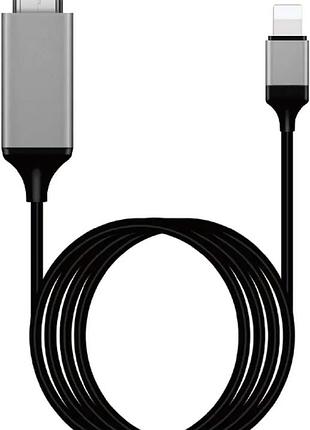 Адаптер lightning-hdmi для під'єднання телефона до телевізора сумісний з iphone ipad, amazon, німеччина