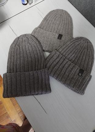 Шапки мужские кашемир, мериносовой шерсть