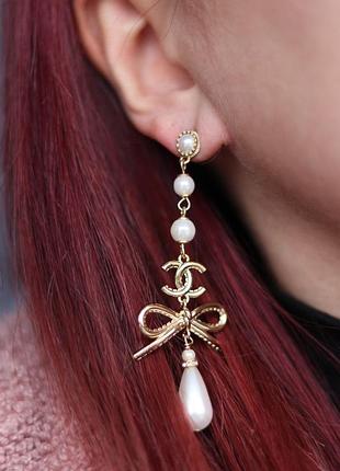 Серьги гвоздики с логотипом/посеребрение и позолота 24к