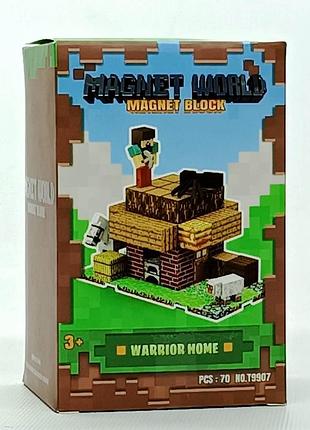 Магнитный конструктор star toys майнкрафт "magnet world" 70 деталей t9907
