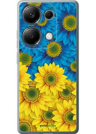 Чохол на xiaomi redmi note 13 pro 4g жовто-блакитні квіти "1048u-3653-7673"