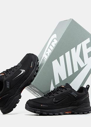 Кроссовки nike rivah gore-tex black термо (черные)