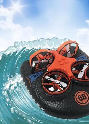 Дрон машинка-тертер 2в 1 радіокерований квадрокоптер trix k2 2в1 дитяча іграшка всюдихід на пульті