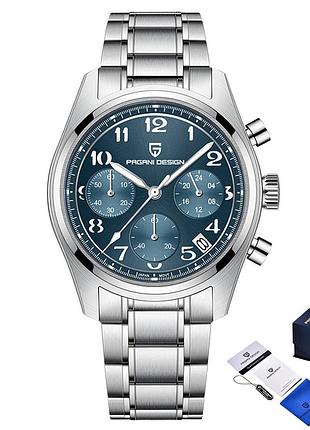 Часы pagani design pd-1773 silver-blue