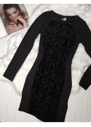 Черное короткое платье