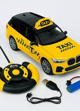 Радиоуправляемая машинка taxi city — желтое такси 25 см с фарами, аккумулятором и пультом t9012c