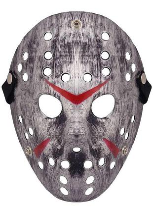 Маска джейсона пластик (серебро антик)