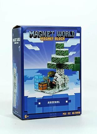 Магнитный конструктор star toys майнкрафт "magnet world" 52 деталей t9920-3