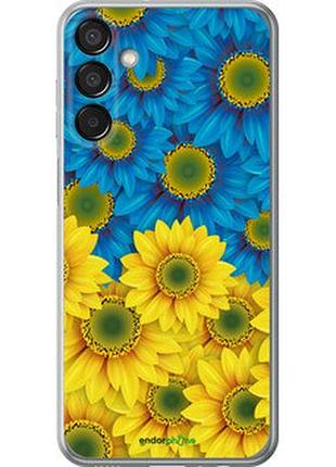 Чохол на samsung galaxy m15 жовто-блакитні квіти "1048u-3684-7673"