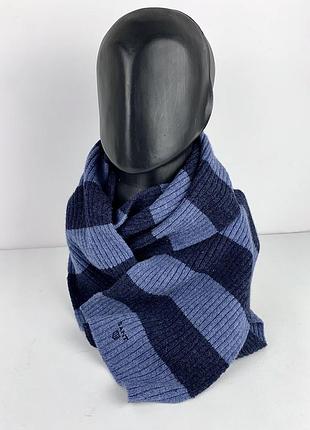 Вовняний шарф у смужку, в рубчик gant