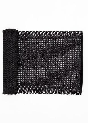 Салфетка сервировочная на стол 120х30 (см) прямоугольная черный hp-35-19b