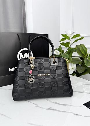 Сумка жіноча michael kr майкл корс чорний стьобаний на 3 відділення yousf
