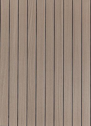 Покриття вінілове самоклеюче 3d рейки тік горіховий 600*600*2,8мм (d) sw-00002202