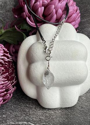 «херкімерський діамант» кулон підвісок з натурального необробленого каменю .