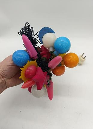 Соційська електрична гірлянда електрогірлянда зіспр ліхтарики кульки супутник космос сонце сонце сонце місяць на новорічну ялинку