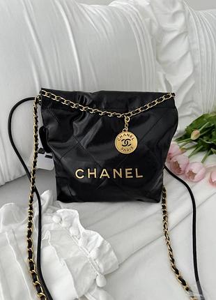 Жіноча сумка chanel чорна шкіряна сумочка через плече шанель вечірня крос боді