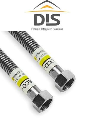 Шланг для газа из гофрированной нержавеющей стали dn12 60 см 1/2" dispipe корея (гайка-штуцер)