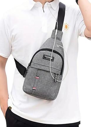 Сумка-слинг через плечо instinct fashion gray