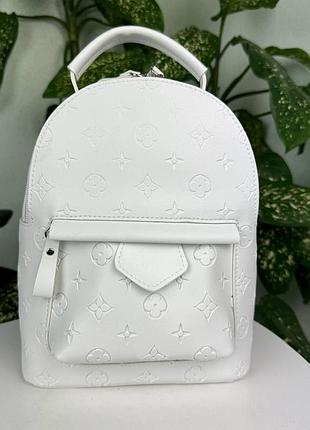 Женский прогулочный мини рюкзак стиль луи витон белый