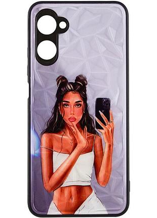 Tpu+pc чохол prisma ladies для realme 10 4g black in white, tpu+pc
