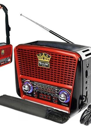 Радиоприемник 3в1 аккумуляторный, с мр3-плеером, led-фонарем, golon rx-bt455s