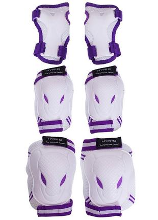 Защита для роликов детская наколенники налокотники перчатки hypro фиолетовый, m