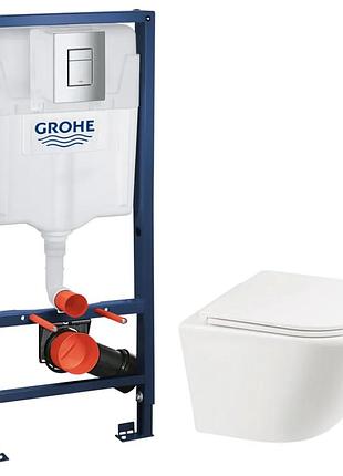 Комплект grohe set унитаз ellipse-0301-r + инсталляция grohe rapid sl 38772001 (38772001ellips0301r)