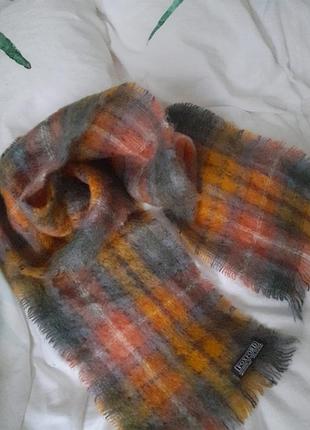 Теплый мохерный шарф